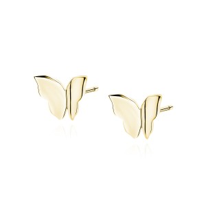 Cercei argint placati cu aur galben fluture DiAmanti Z1803EG-DIA